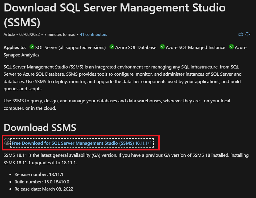 SQL Server Developer Download